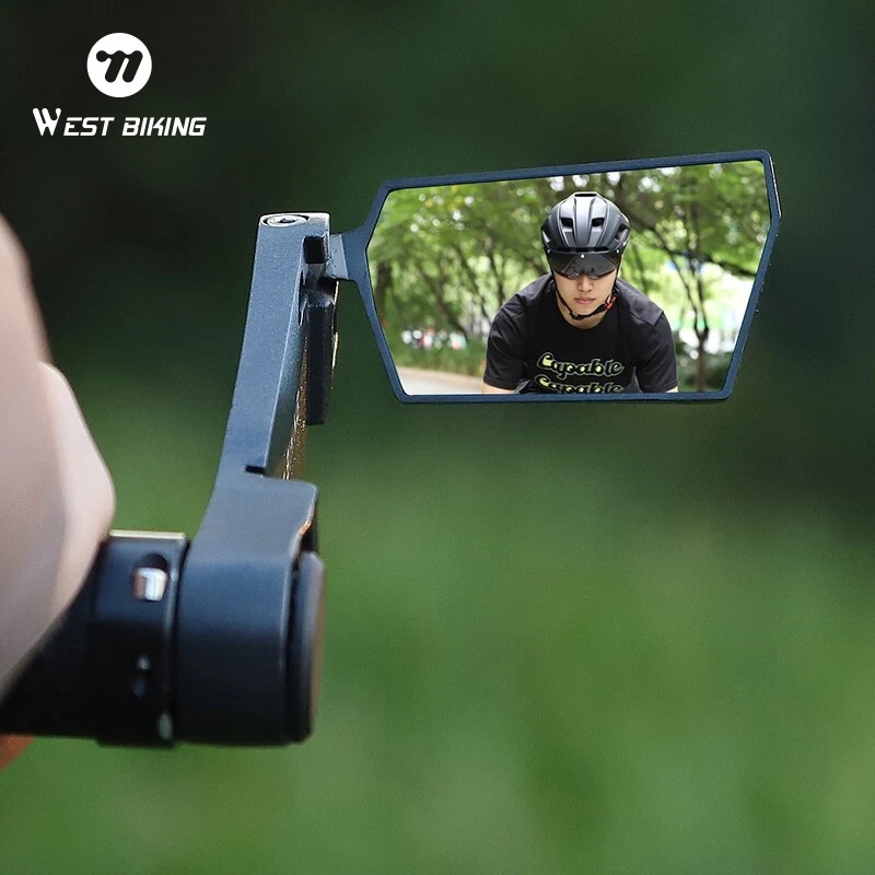 WEST BIKING Faltbarer Fahrrad-Rückspiegel 360° °   Drehbarer MTB Lenkerendenspiegel HD Rückspiegel Fahrradzubehör