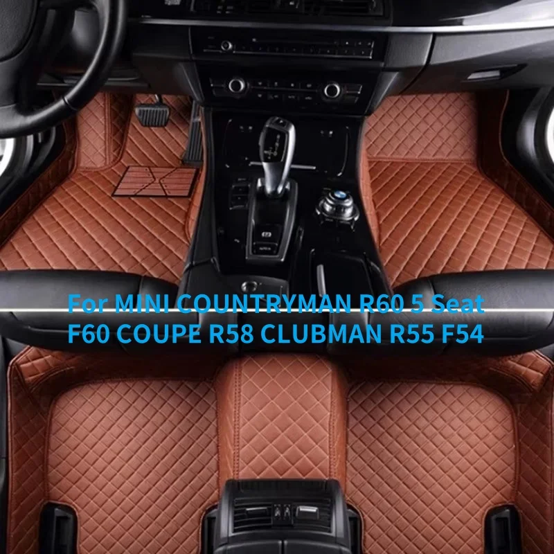 

Custom Car Floor Mats For MINI COUNTRYMAN R60 5 Seat F60 COUPE R58 CLUBMAN R55 F54 Full Coverage Floor Mats Luxury Floor Li