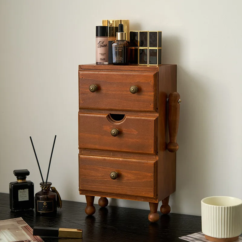 Solid wood robot jewelry box storage box necklace cosmetics newlywed housewarming gift locker