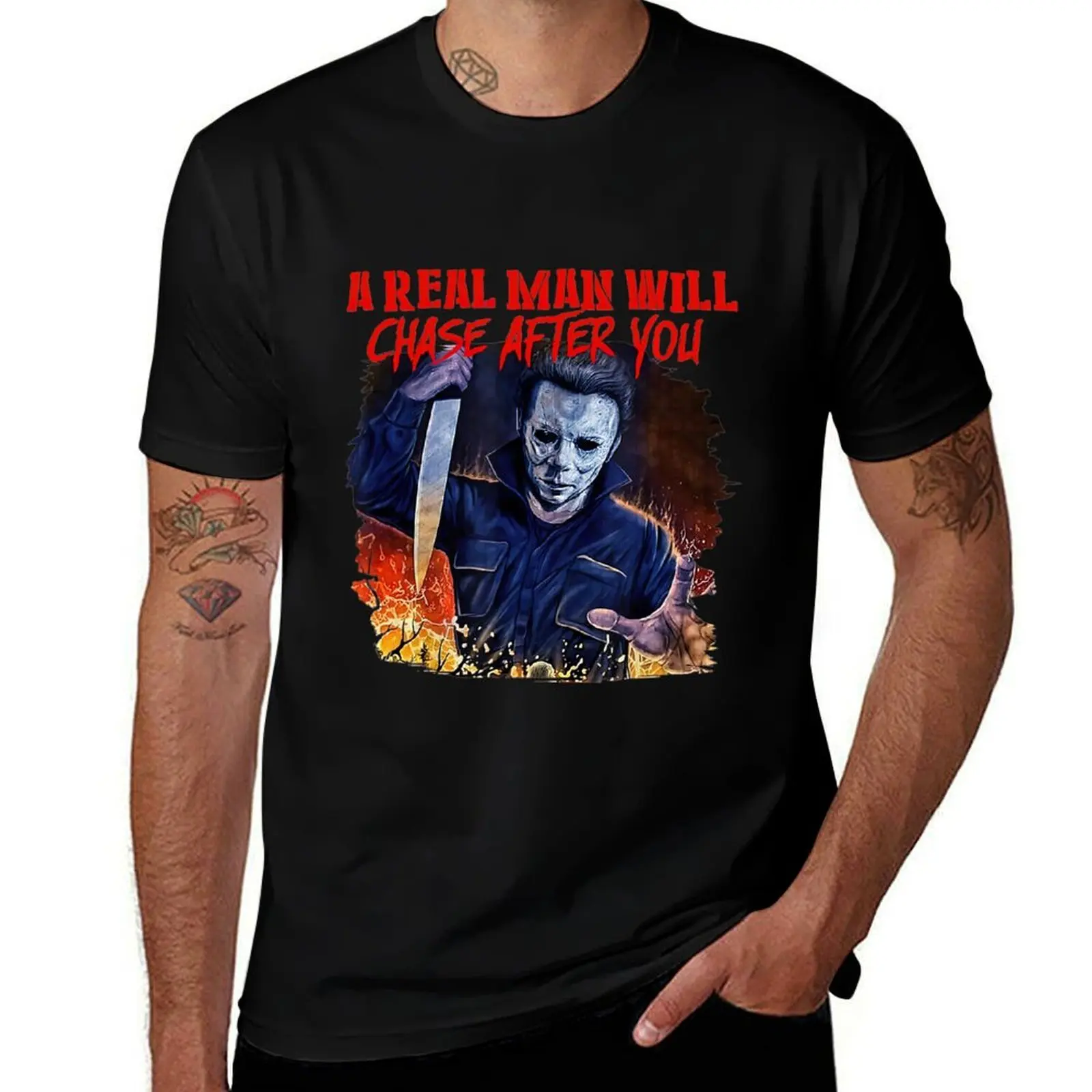 A Real Man Will Chase After You T-Shirt Plus Size Summer Short Sleeve T-Shirt