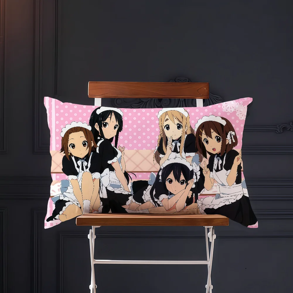 Fotografia 6: Capa de almofada clássica de anime, fofa, K-ON, rosa, y2k, retangular, para casa, sofá, sala de estar, dormitório, cabeceira, hogar, presente