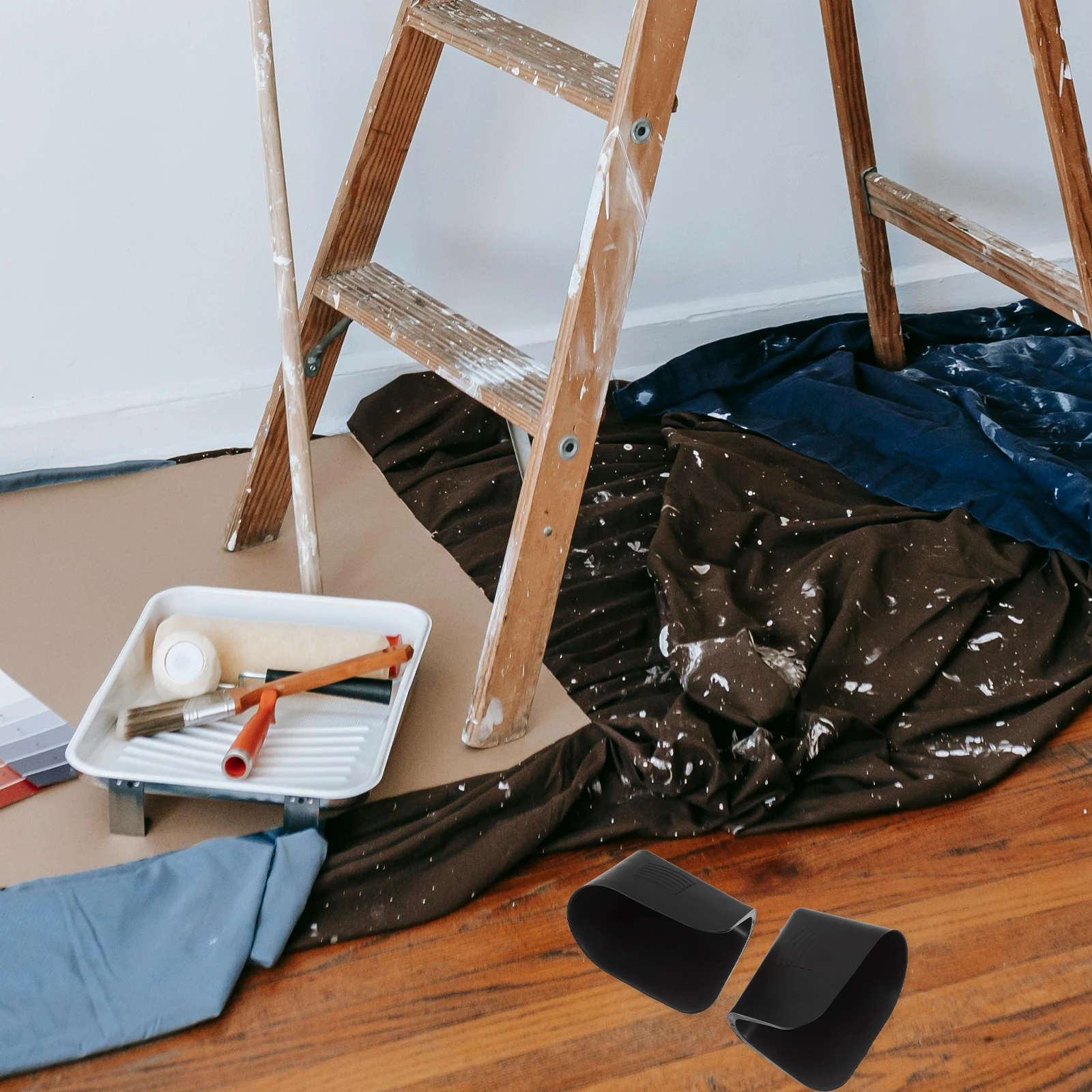 

2pcs Caulking Tool Tile Grouting Tools Applicator Filler Black Scraper Home Renovation Essential DIY Sealer Appliance