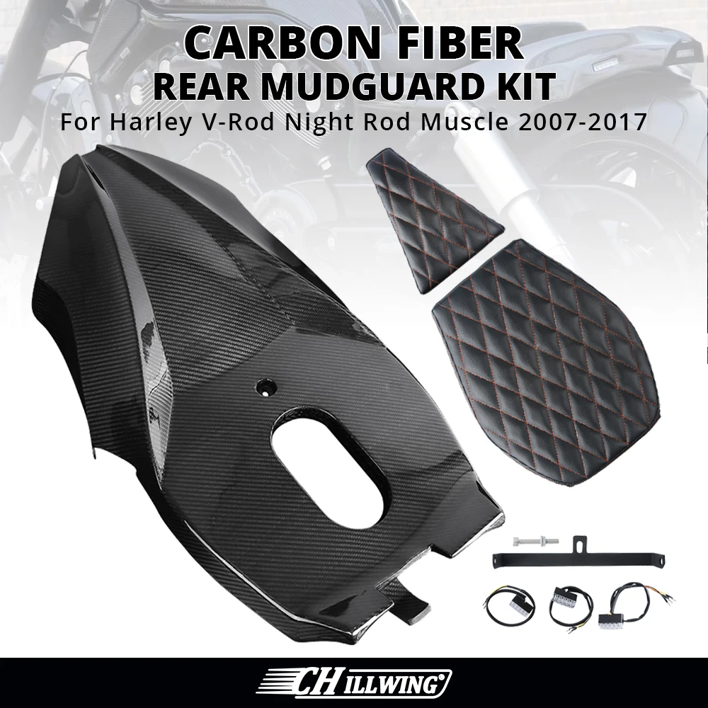 

Fit for Harley V-Rod VROD Night Rod VRSCDX 2007-2017 Muscle VRSCF 2009-2017 Carbon Fiber Rear Hugger Fender Mudguard Fairing Kit