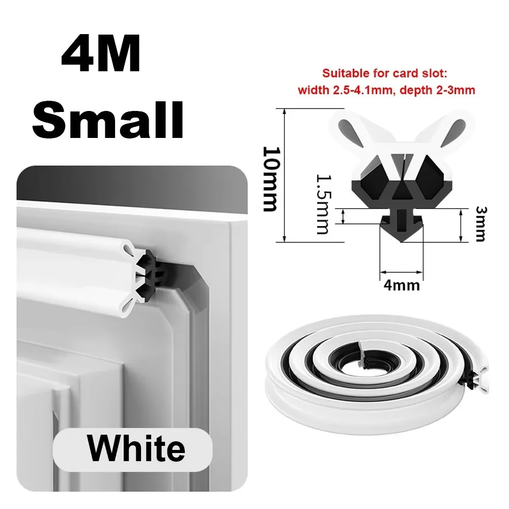 

4M Window Seal Strip Self-adhesive Flexible Insulation Strip Plastic Steel Bilateral Weather Strip Window Insulation