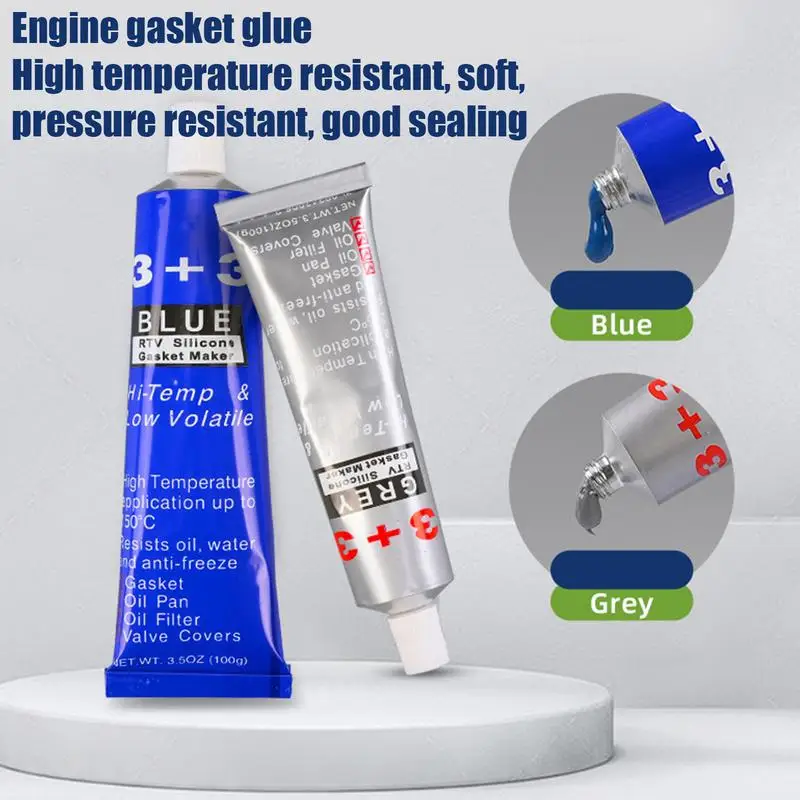 

Engine Gasket Sealant 3.5oz Auto Silicone Sealant Waterproof Mechanical Equipment Crevice Filling Glue For Most Vehicle Types