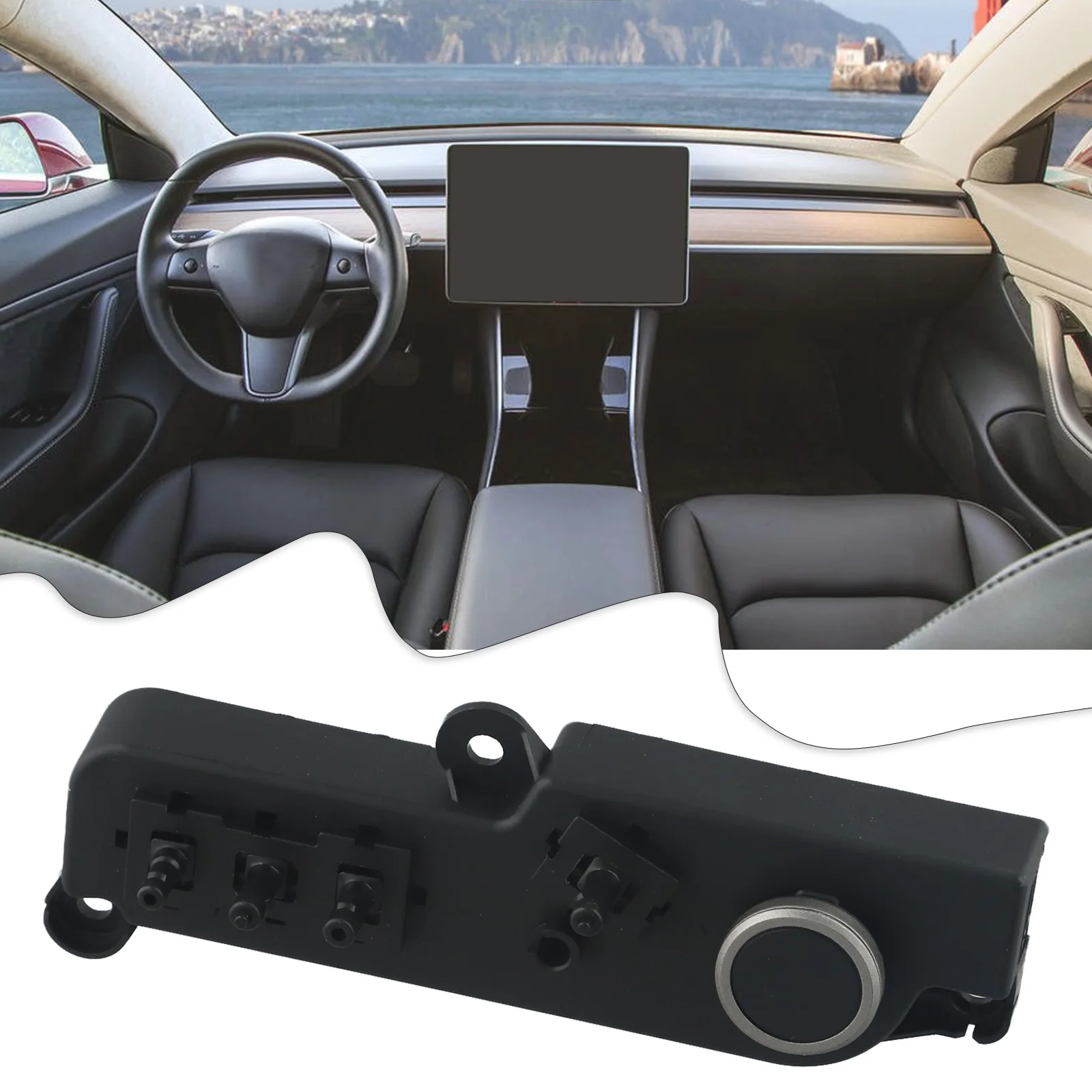 Front Left Seat Switch Model Y Seat Switch For Car Seat Control ABS Material Non-deformation Replacement Installation