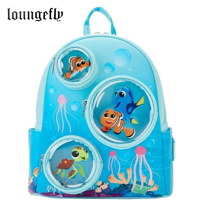 Loungefly Disney Pixar Finding Nemo Bubble Pockets Leather Fashion Mini Backpack