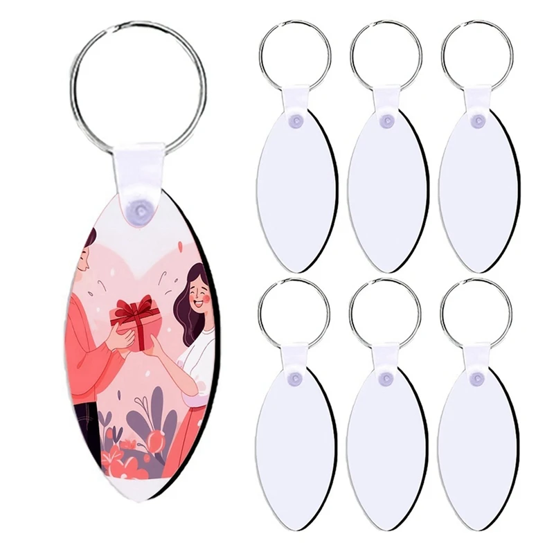 Sublimation Keychain Blanks MDF Double Sided Heat Transfer Football Sublimation Keychains Blanks Bulk