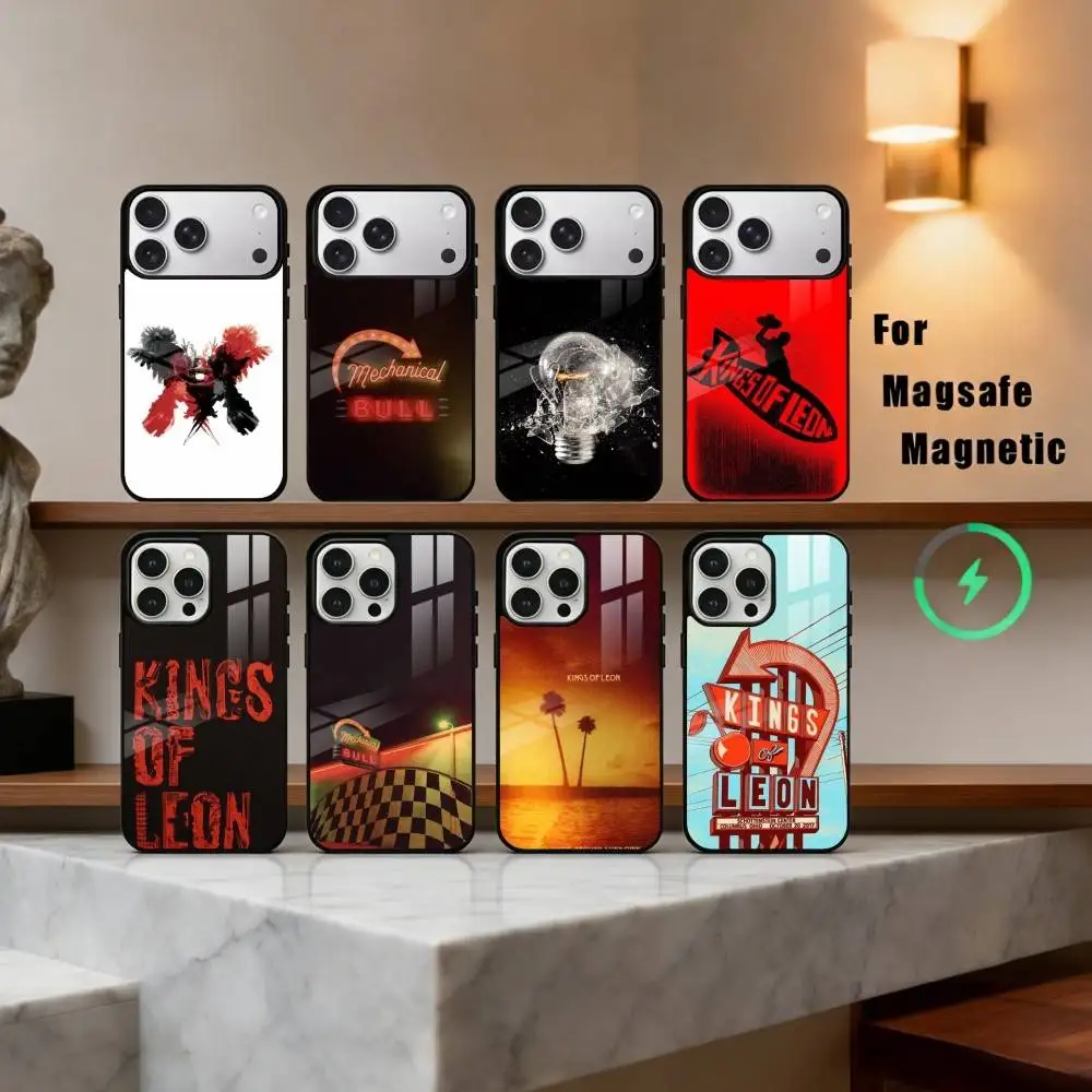 

Electrifying K-Kings of Leon Band Phone Case For iPhone17,16,15,14,13,12,11 Plus,Pro Max Magnetic For Magsafe Wireless Charging