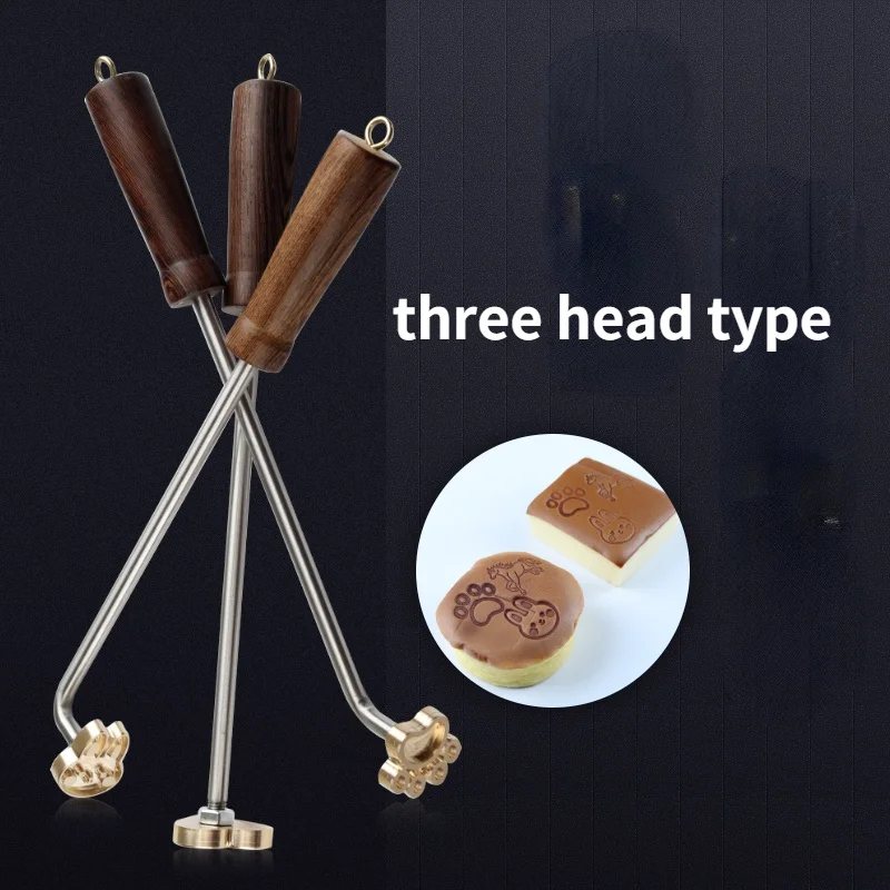 304 cake hot stamping stick custom logo stamps branding heating handle tools imprint bread wood peel coconut bamboo leather