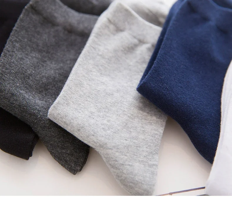 6 Paar Herrensocken aus 100 % Baumwolle, Schwarz, Weiß, Grau, Business-Männer, Röhrensocken, weich, atmungsaktiv, Frühling und Sommer, für Herrensocken in Übergröße – Detail 13