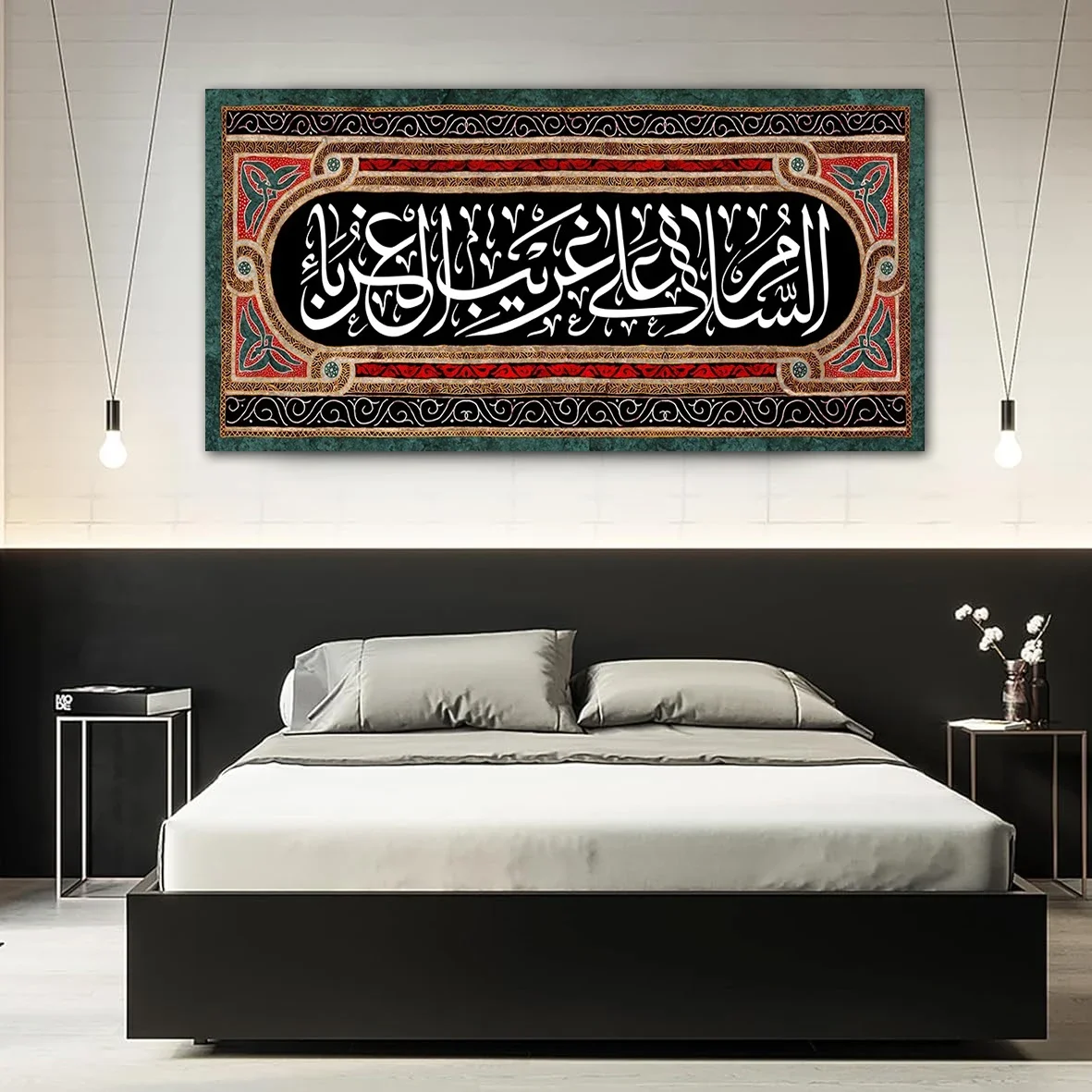 1pc frameless Canvas Painting Islamic Allah Quran Wall Art Canvas Painting Arabic Calligraphy Posters Prints for Living Room Mos