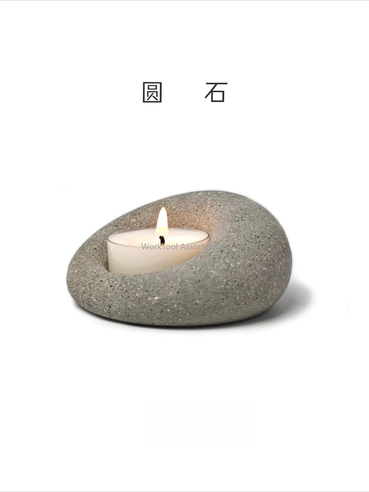 Creative atmosphere, Zen incense, high-end candle, candle stand, candle stand decoration, decorative pebbles