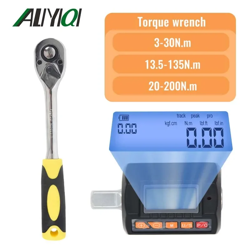 1/2 Inch Ratchet Torque Wrench Digital Torque Adapter Preset Adjustable Bike/Car/Mechanical Repair Multi Hand Tools