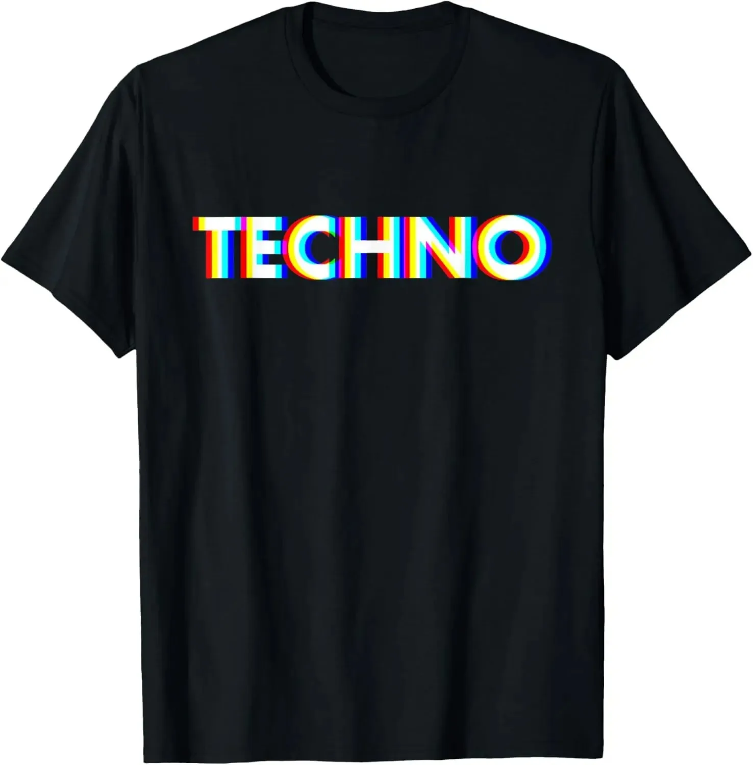 Techno Music Optical Illusion Glitch Trippy EDM Rave T-Shirt Vintage Women Clothes Y2k Top Ropa De Mujer