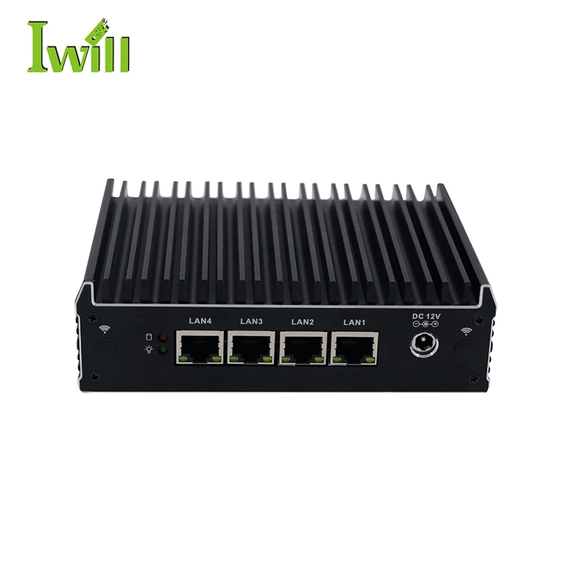 mini pc 4 Lan  iwill J3160 4 port 2 HD dual display computer hardware & software