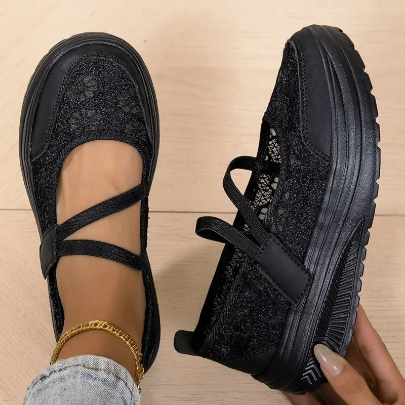 Damenschuhe, atmungsaktive vulkanisierte Schuhe, weiß, ZapaWomen Sneakers, modische, atmungsaktive Mesh-Freizeitschuhe, Damenschuhe für die Arbeit