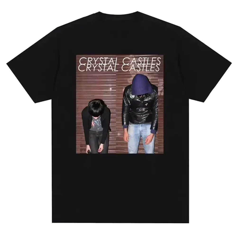 

Crystal Castles Graphic Print T-shirt Fashion Cotton Tees Unisex Casual Fashion Trendy T Shirt Crew Neck Streetwear Short Sleeve