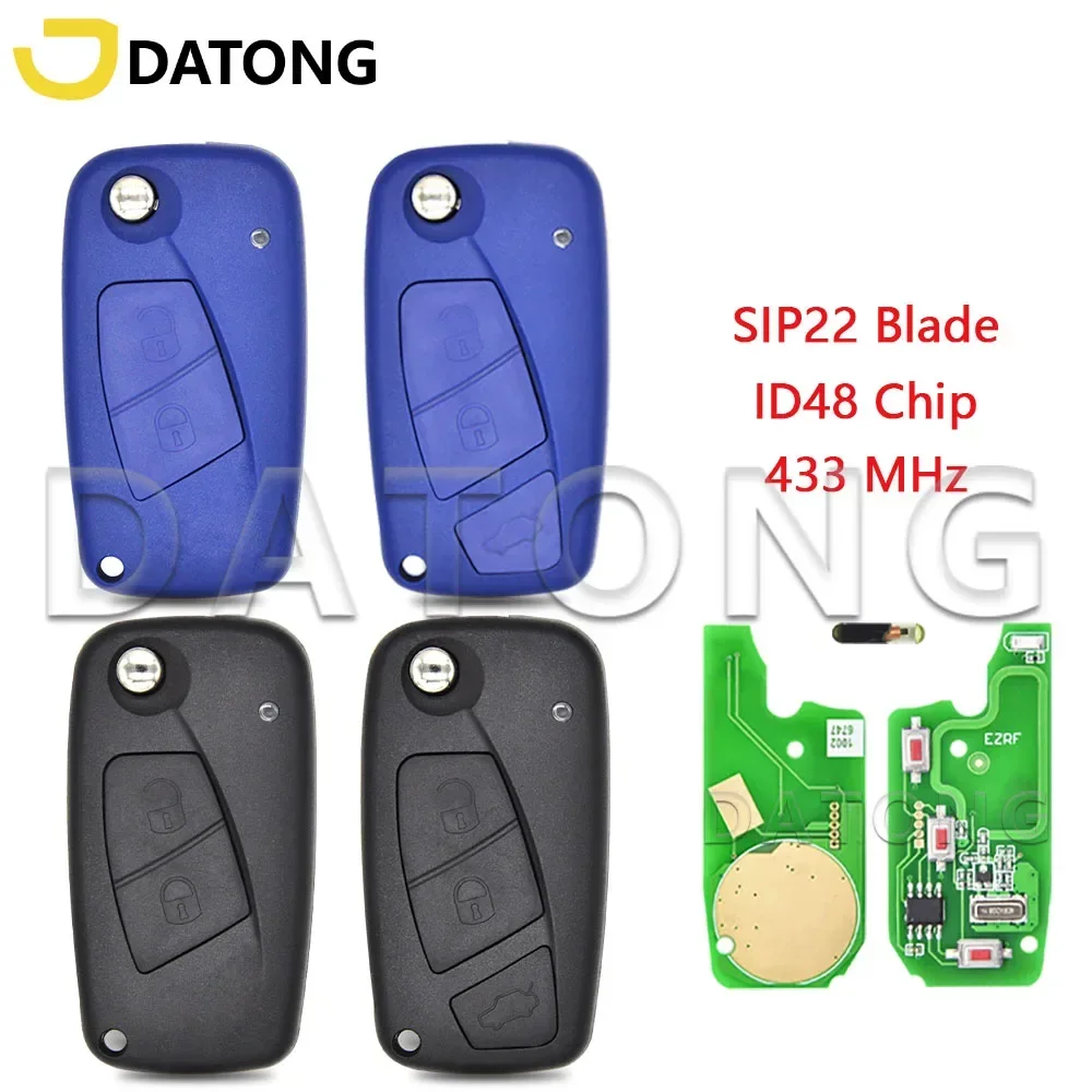 

Datong World Car Remote Key For Fiat Ducato Bravo Punto Linea Stilo Ypsilon Daily Citroen Jumper Peugeot Boxer ID48 433MHz SIP22