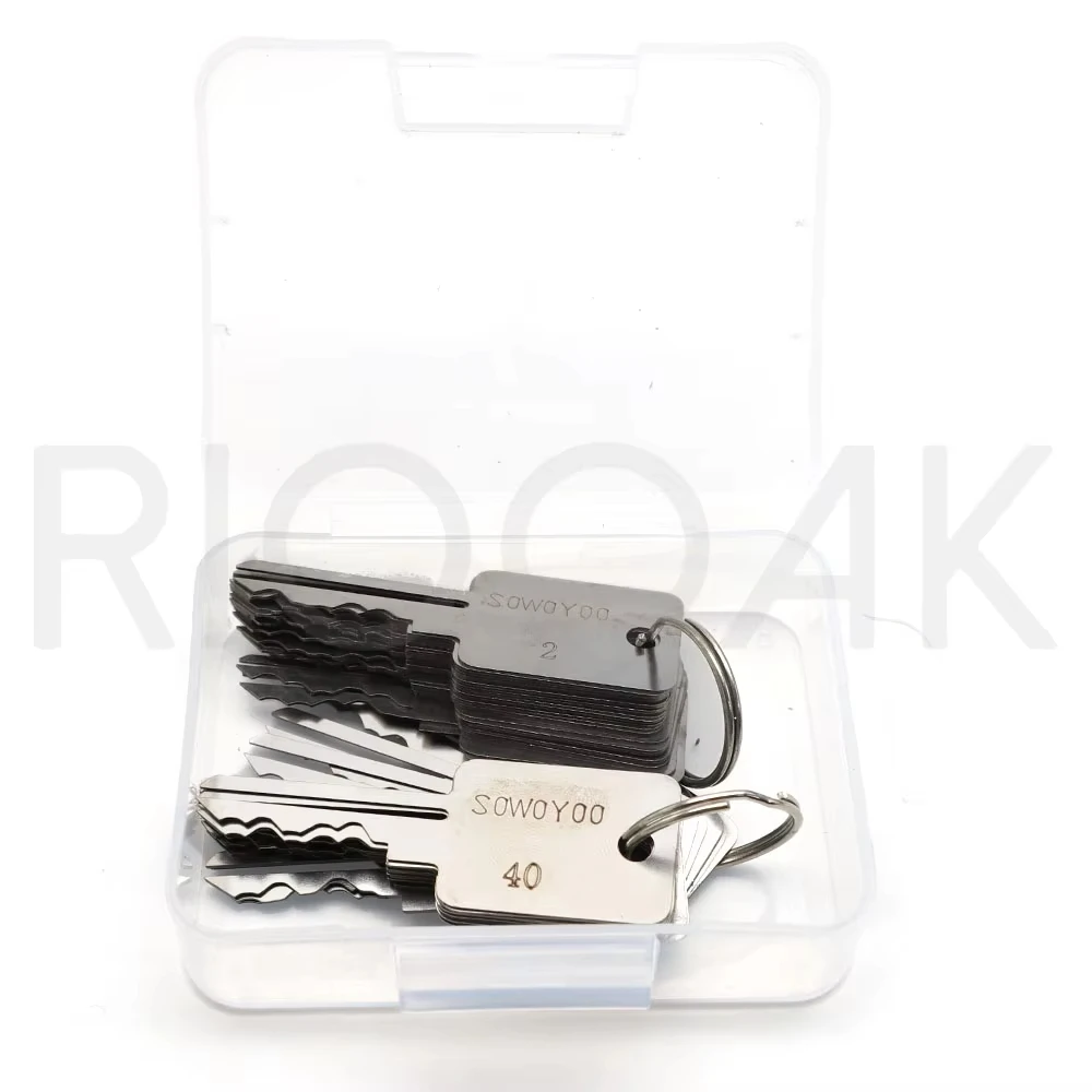 48 In 1 Locksmith Tools Lock Keys Set for Bull Head Lock for S Groove Lock For One Word Locks for SOWOYOO
