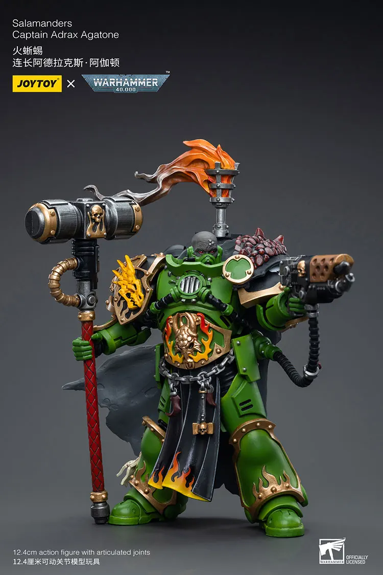 【Accessories】JOYTOY Warhammer 40K 1/18 Action Figure Salamanders Captain Adrax Agatone Model Toy  3.75inch