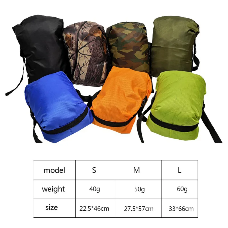 Wasserdichte Outdoor-Tasche, 5 l, 8 l, 11 l, große Kapazität, Kompressions-Sachen-Sack, tragbare, leichte Aufbewahrungstasche