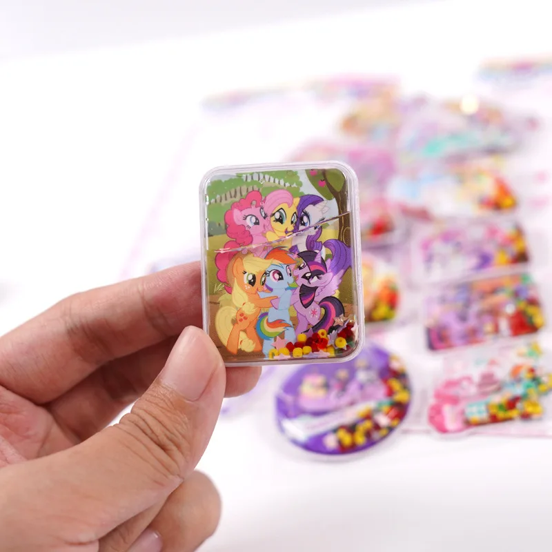 Flash Children\'s Cartoon Stickers My Little Pony Shake Water Stickers Boys and Girls Kindergarten Reward Water Quicksand Shake