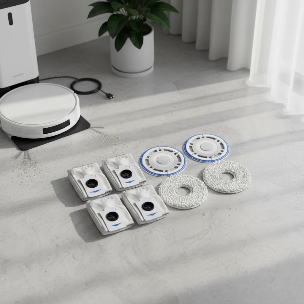 Ersatz Mopp Halterung Pads Staub Taschen Set Für ECOVACS ForT30 T50 N30 Serie Roboter Staubsauger Mopp Zubehör
