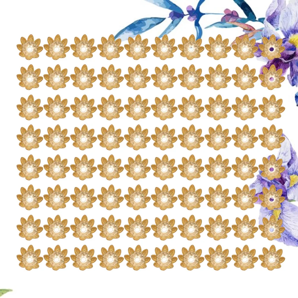 

500Pcs Vintage Bead Cap Flower Pendants 10Mm Metal DIY Jewelry Findings for Necklace Bracelet Making Craft Supplies Hollow End