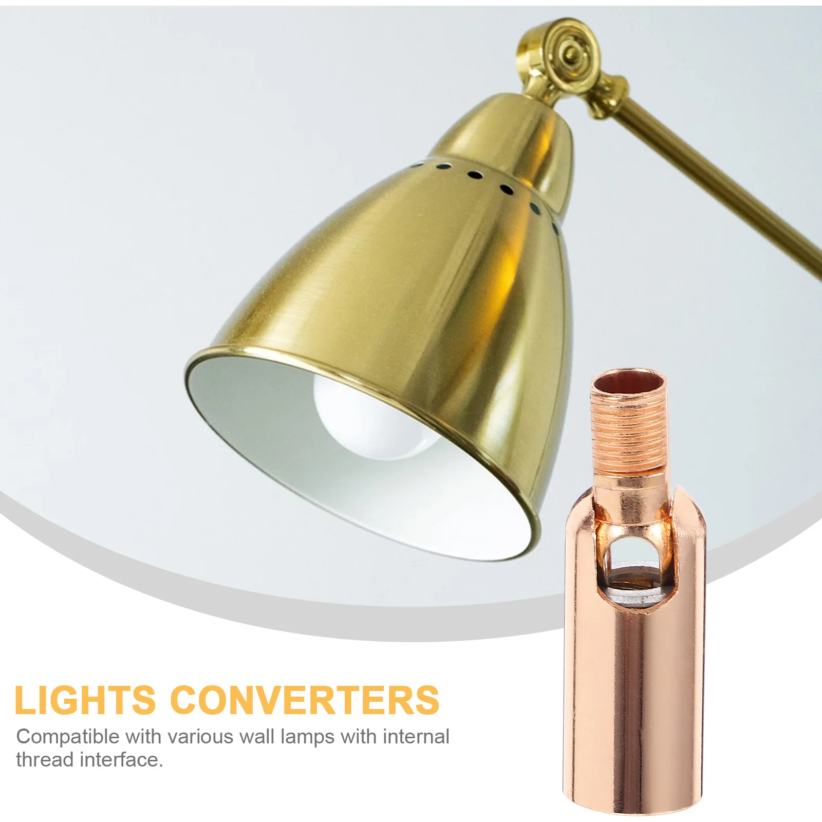 

2pcs Universal Swivel Head Spotlight Accessories Golden Ceiling Durable Alloy Adapter For Wall Lamp Pendant Sloped Ceiling