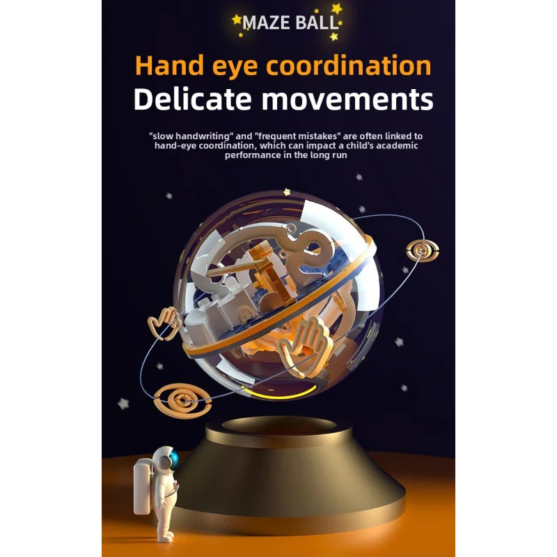 كرة المتاهة ثلاثية الأبعاد ثلاثية الأبعاد، كرة الذكاء، كرة المشي الكبيرة، لعبة تعليمية خيالية