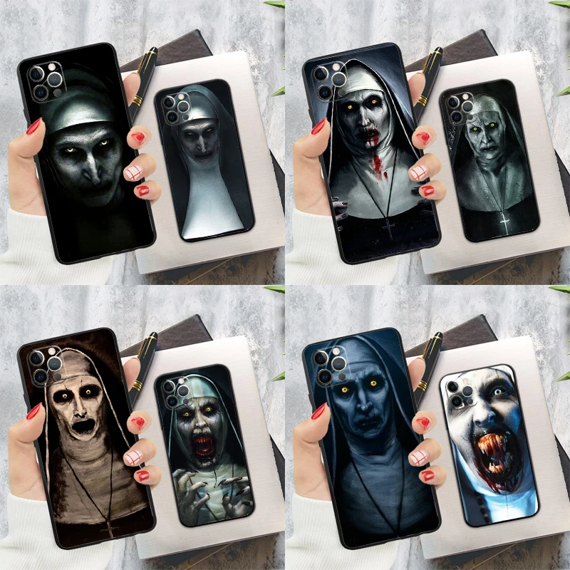 The Nun Valak Horror Phone Case For iPhone 15 14 13 12 11 16 Pro Max Plus Mini 7 8 X XS Max XR Back Cover Shell