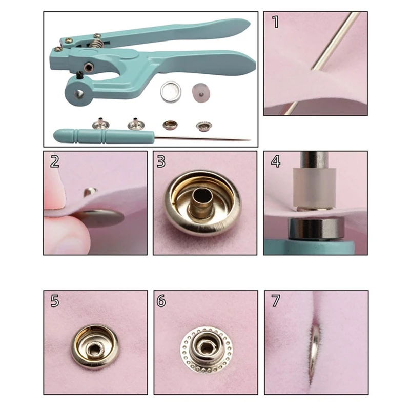 Fastener มัลติฟังก์ชั่น คีมชุด ปุ่มพลาสติกน่ารัก Heart Star ปุ่มสำหรับ DIY ผ้าอ้อมเย็บ Crafting