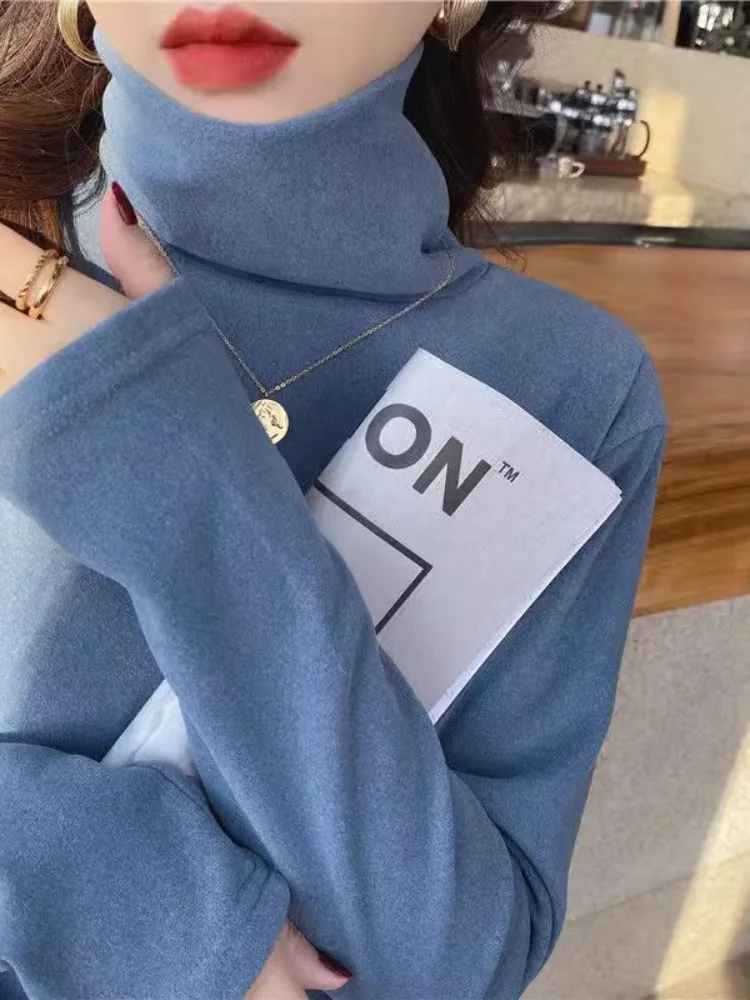 fce-lined-thi-high-collar-base-irt-women's-autumn-winter-new-sle-faionable-double-sided-velvet-turtlene-thi-top