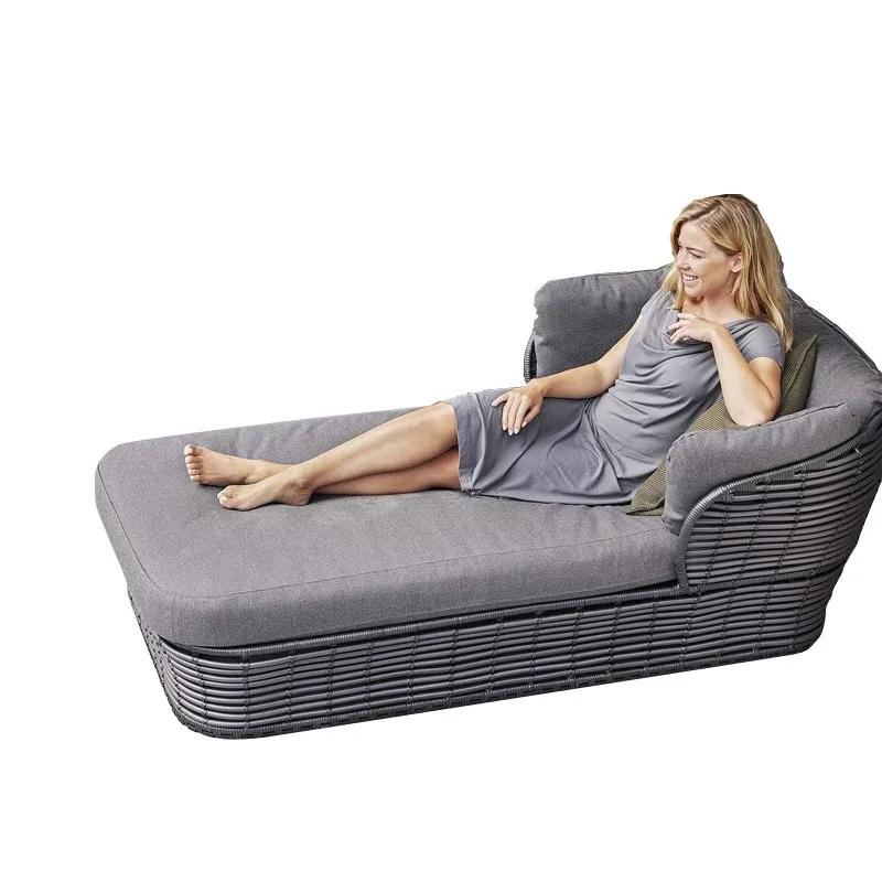 #Outdoor Rattan Woven Sofa Set Waterproof Sunproof Garden Balcony Leisure Recliner Furniture