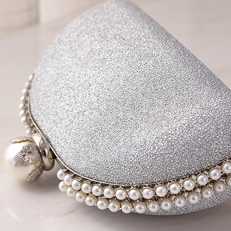 Pearl Purse for Women Shell Luxury Bags High Quality Trendy 2023 Handbags Designe Brand Shoulder Bag Wedding Bling Clutch