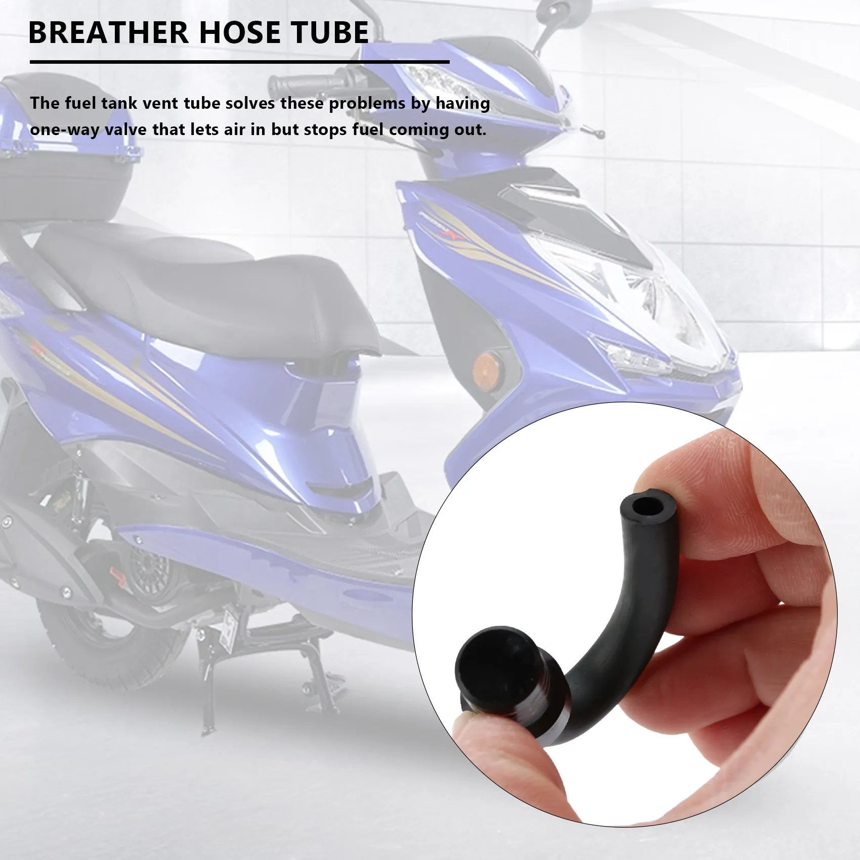 Gas Fuel Tank Cap Valve Vent Breather Hose Tube For ATV PIT Dirt Bike Color:black