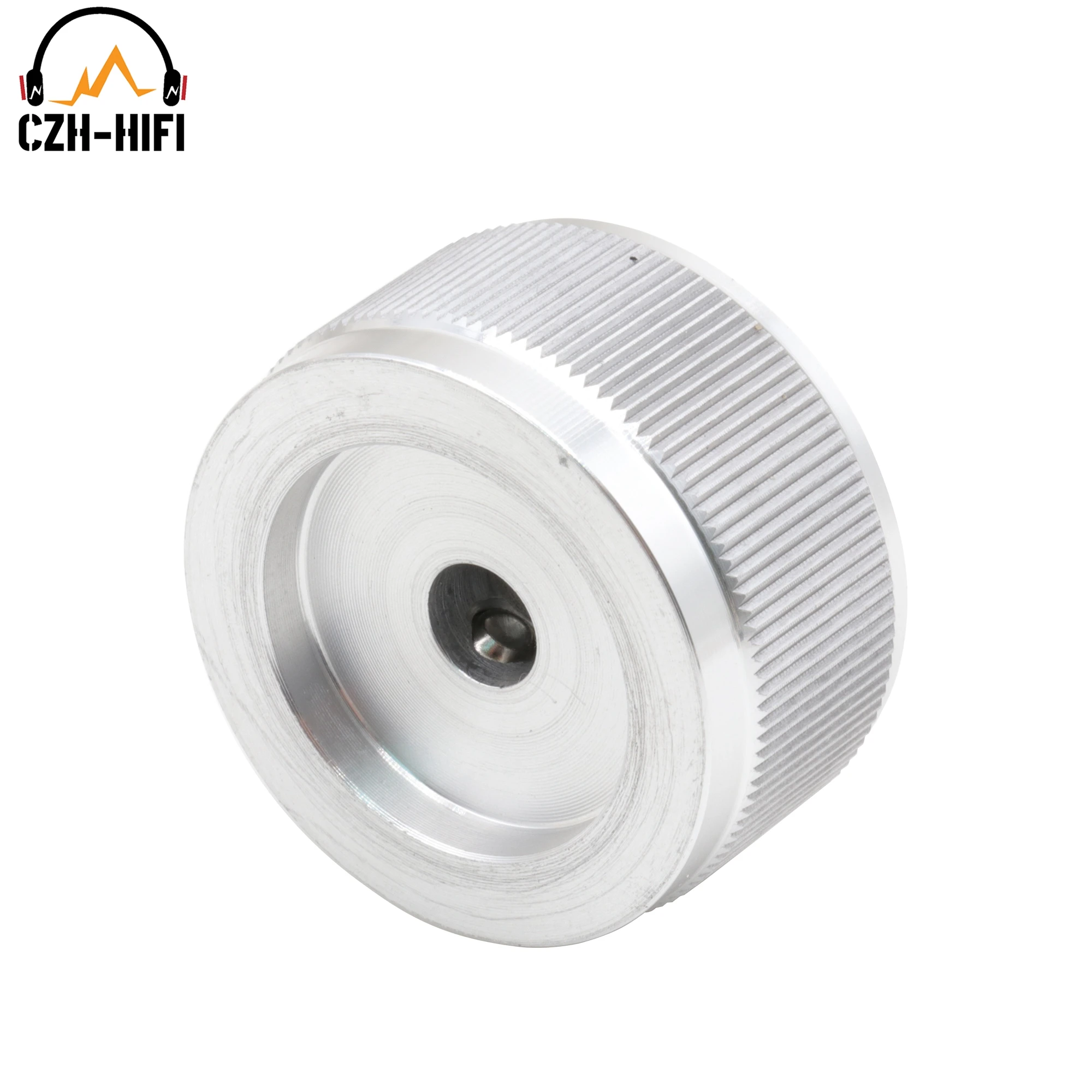 1pc 30x16mm Black Silver Solid Machined Metal Aluminum Rotary Encoder Potentiometer Volume Switch Knob Amplifier Potentiometer