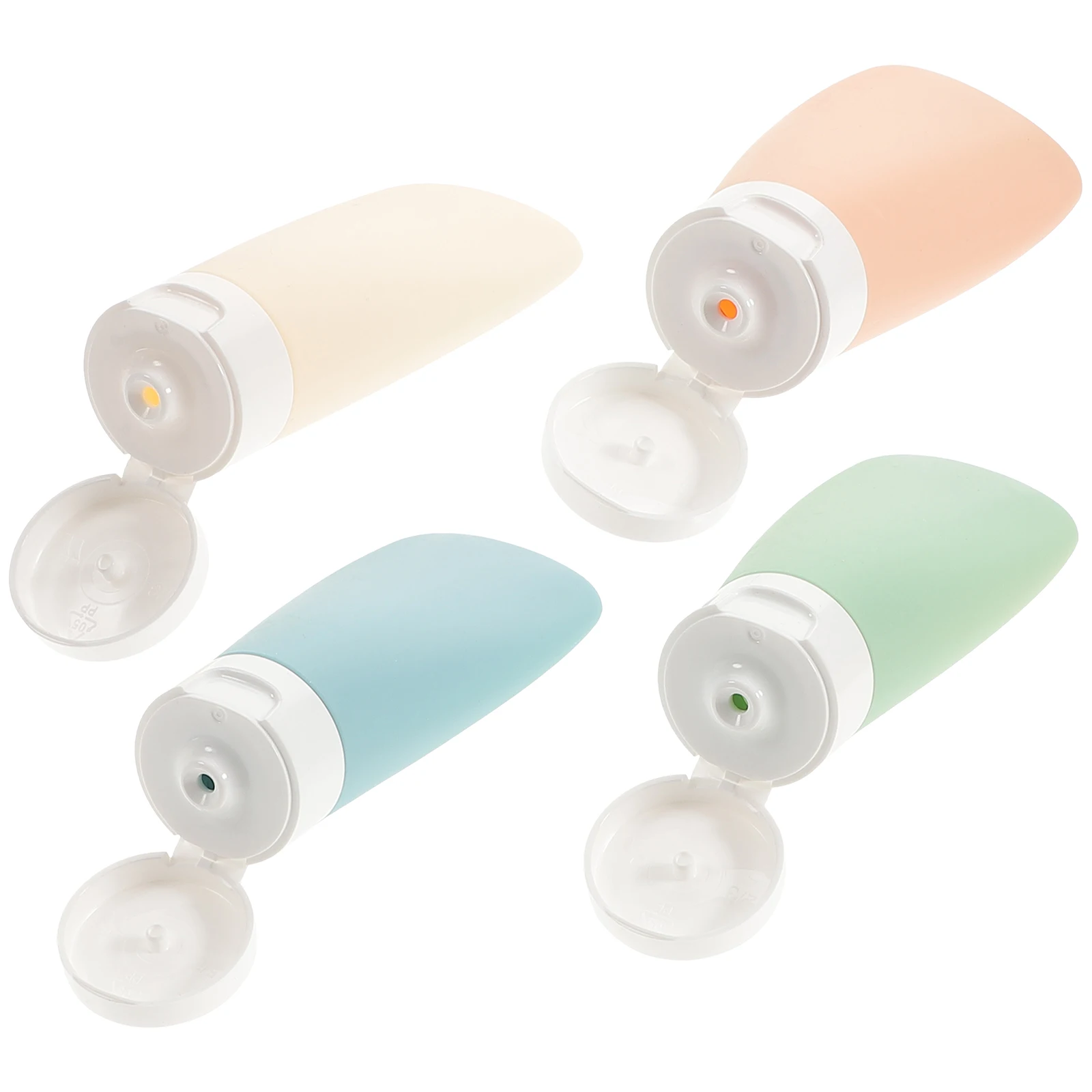 

4 pcs Leakproof Dispenser Portable Travel Toiletry Containers Refillable Lotion Shampoo Bottles Lightweight Sample
