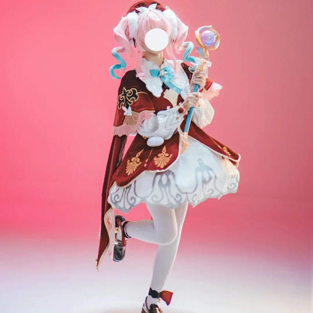 Hyacine Cosplay Costume Honkai Star Rail Hyacine Cute Lolita Dress Hat Wig Set Wind Element Healer Outfit for Women Halloween view 3