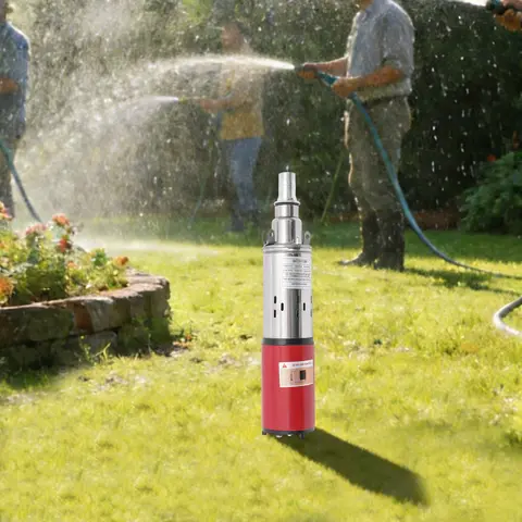 Deep Well Submersible Pump, DC 12V 180W Stainless Steel Submersible Pump, for Farm Ranch Irrigation 4500r/min