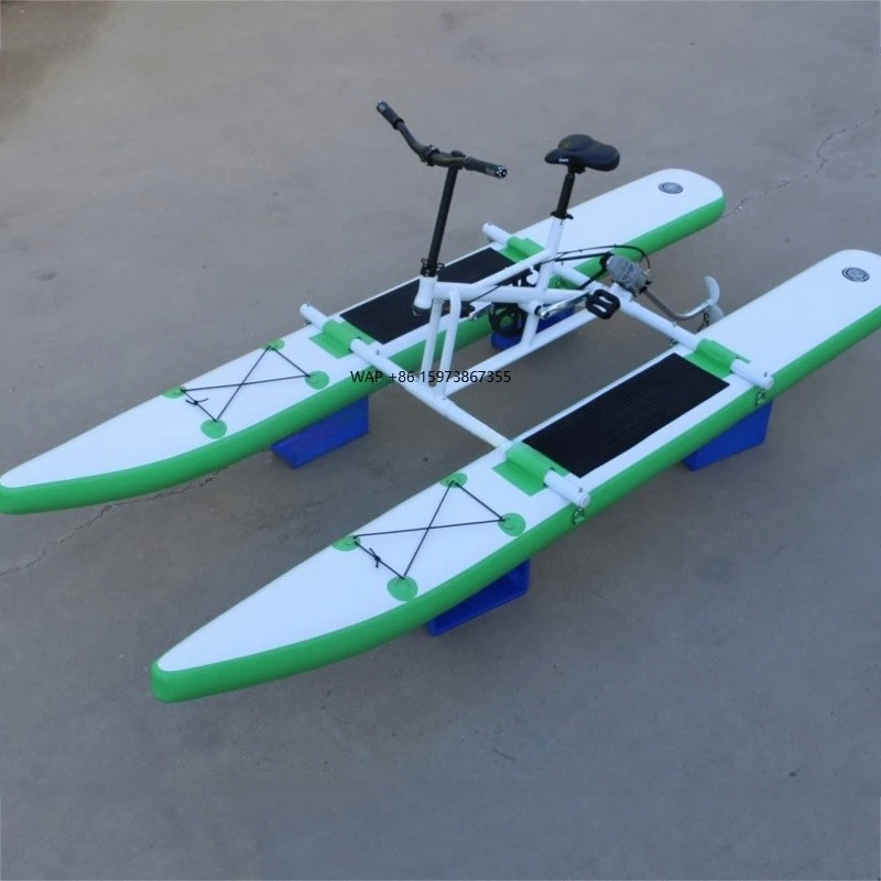 

Надувной водный велосипед-самокат Custom Single Super Bike с педальным приводом, сертифицированный CE, грузоподъемность 400 кг, для озер, морей и бассейнов, бренд Curious