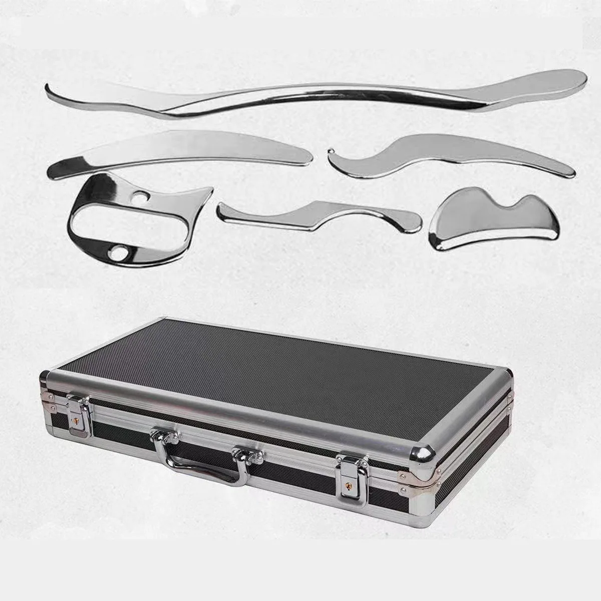 IASTM Physical Therapy Stainless Steel Metal Gua Sha Set Skin Scraping Psoas Myofascial Release Body Massage Scraper Grastone