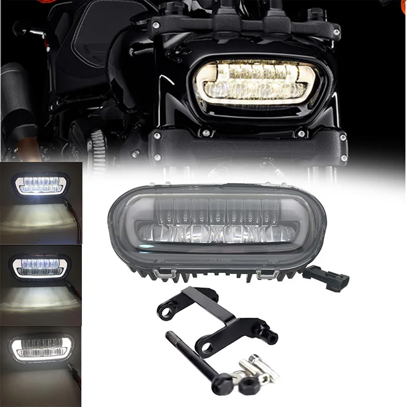 

Black 4.65" 9" inch LED Headlight with Daytime Running Lights For Dyna Fat Bob