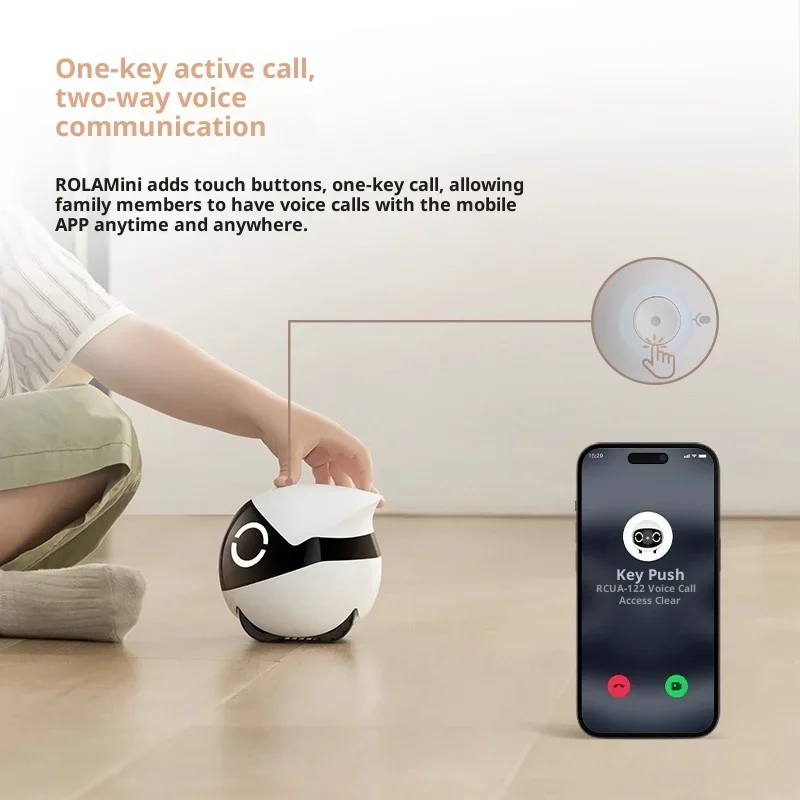 Enabot ROLA Mini Smart Robot Intelligent Mobile Camera Home Monitoring Wireless Indoor Pet Monitoring Robot Gifts view 4