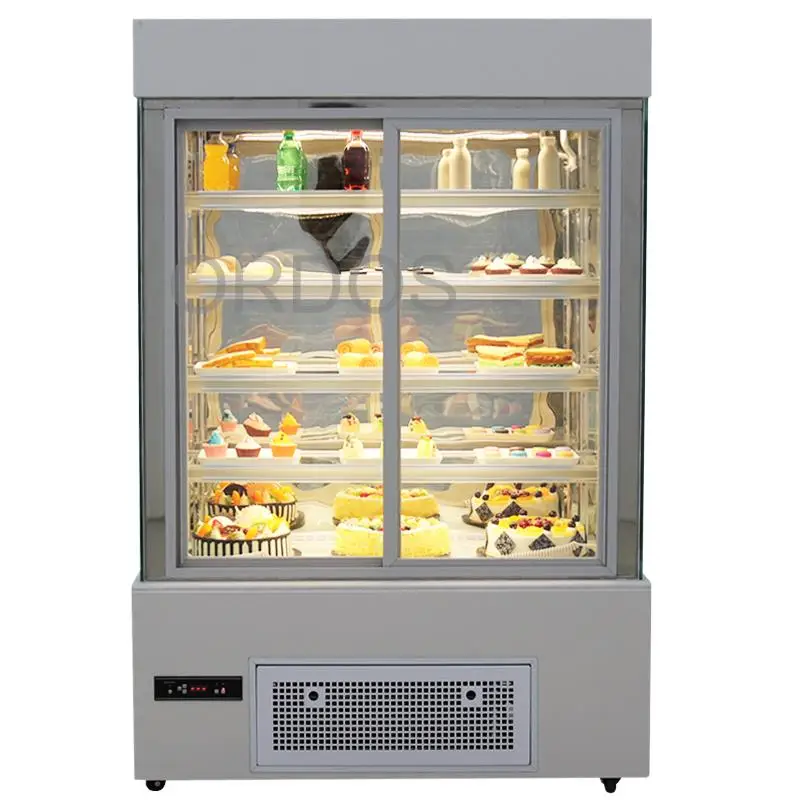 Factory Direct Sale Vertical Cake Cabinet Front Door Defogging Cake Display Refrigerator Large Capacity Food Drink Chiller