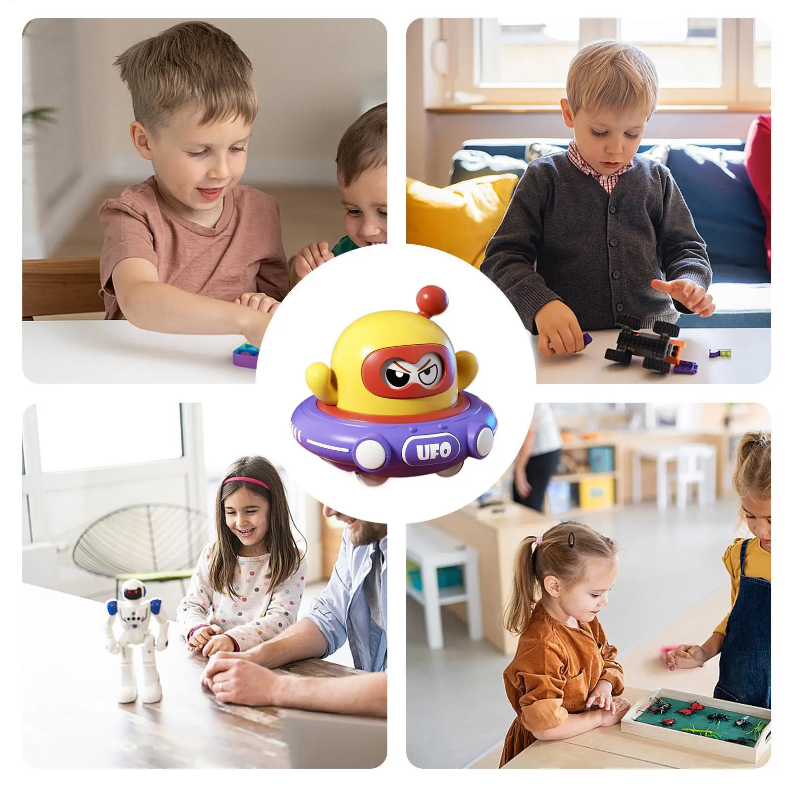 Trekspeelgoed Cartoon Ruimteschotel Trekspeelgoed Outdoor-activiteiten Verander gezicht voor peuter Kinderen Meisjes Voorschoolse verjaardag Binnen