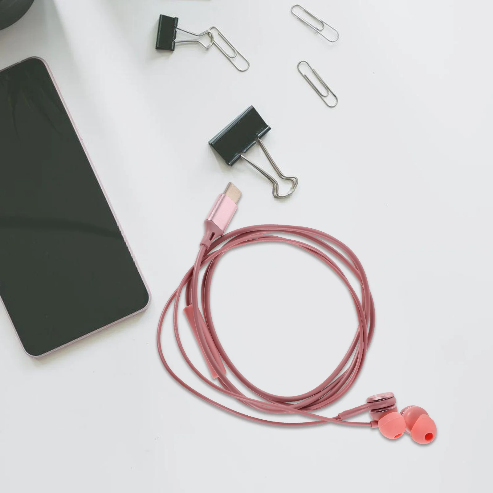 

1 Pair Noise Cancelling Earbuds Type C Wired Headphones For Clear Sound Comfortable Fit Portable Design Travel Gaming Music