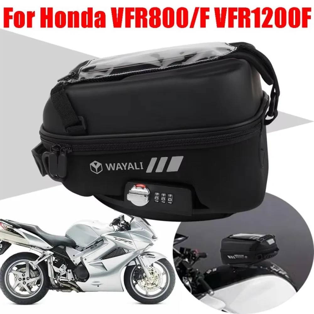

For Honda VFR800 VTEC VFR800F VFR1200F VFR1200 VFR 800 1200 F Crosstourer Accessories Tank Bag Storage Luggage Tanklock Bags