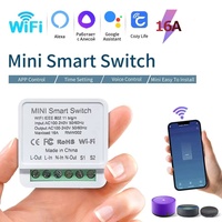 16A Mini Wifi Smart Switch Cozylife APP Control DIY Light Bulb 2 Way Control Wireless Smart Home Breaker For Alexa Google Home